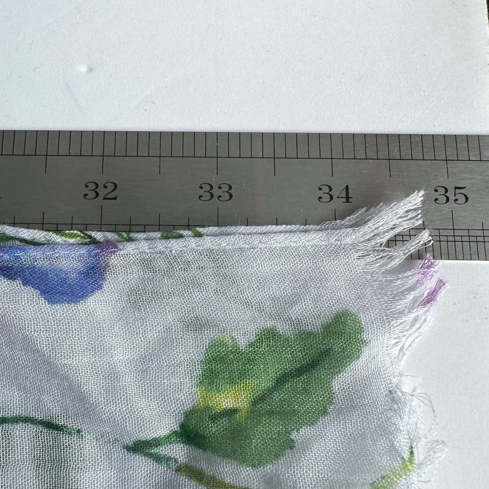 Uncommon Goods Violet Floral Scarf February Forrest Fairy Delicate Feminine Airy